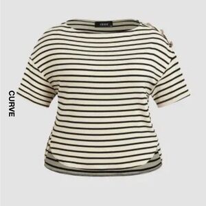NWT Cider • Striped Boatneck Top